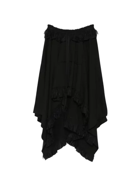 Fustă midi Ann Demeulemeester din dantelă negru