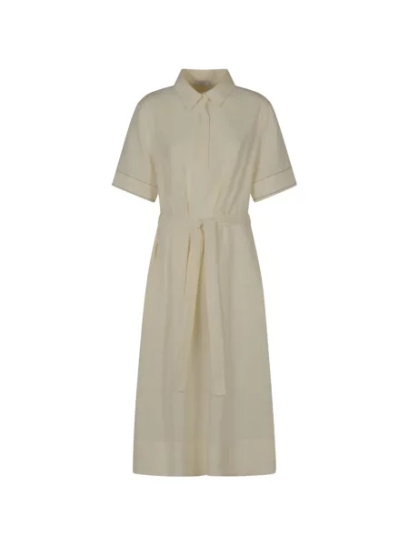 Cu centură rochie midi Peserico alb