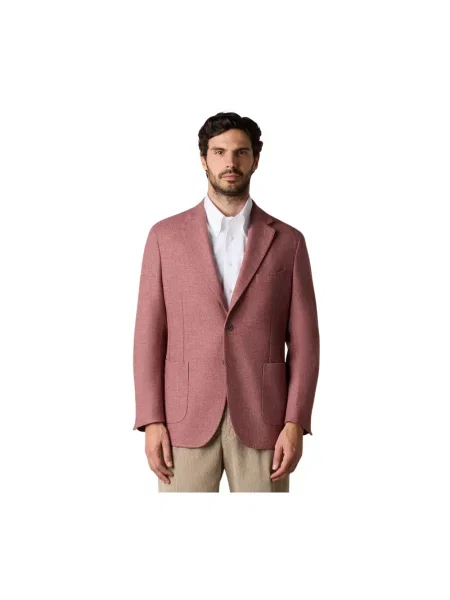 Marynarka Brooks Brothers wełniana w jodełkę czerwona