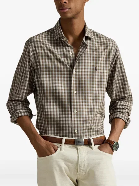 Ριγέ polo Polo Ralph Lauren με κουκούλα με αυτόγραφο λευκό
