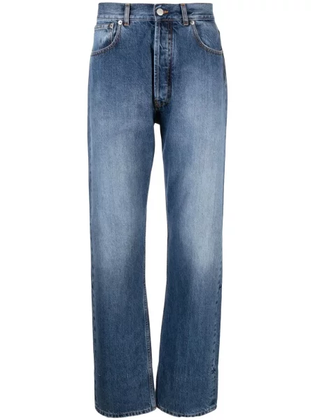 Kalhoty Nick Fouquet s výšivkou modré