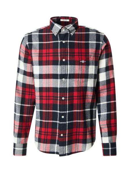 GANT Košile marine modrá / rubínově červená bílá