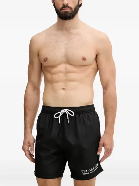 Slip de baie Trussardi cu imagine cu cordon negru