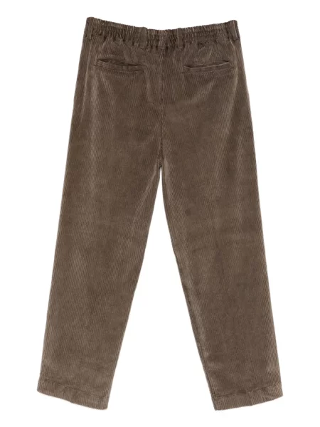 Pantaloni Myths de catifea cord plisate maro