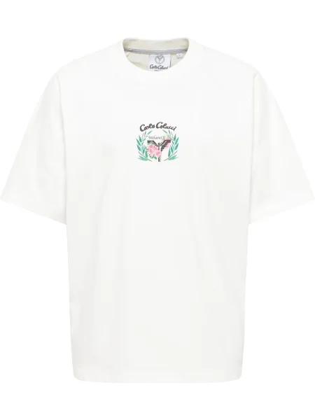 Carlo Colucci Majica Egger siva / zelena / črna bela