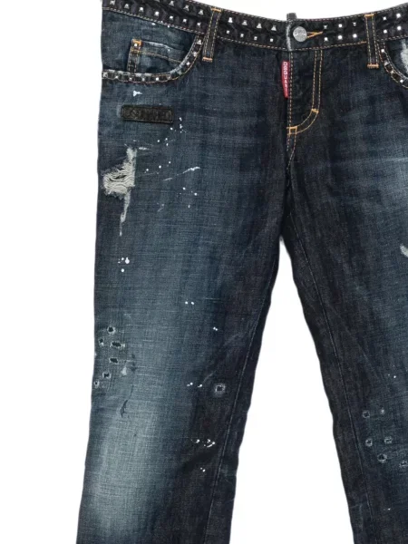Blugi Dsquared2 zdrențuiți albastru