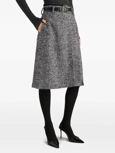 Fustă Dolce & Gabbana de lână gri