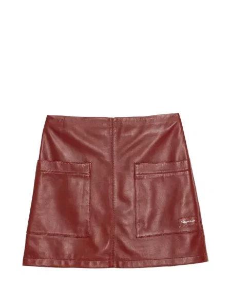 Fustă din piele Zadig&voltaire roșu
