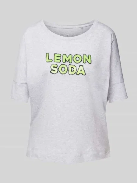 T-shirt z cekinowym obszyciem model ‘Dacina’ Lieblingsstück