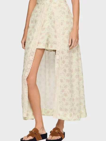 Юбка-шорты Sandro бежевая