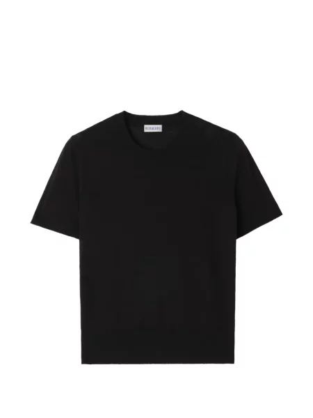 Top Burberry de lână în carouri negru