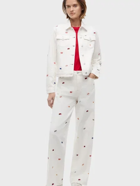 Класична джинсова куртка Tommy Jeans біла