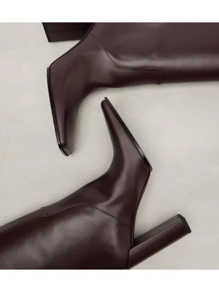 Cizme Alaïa din piele maro