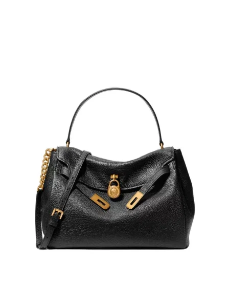MICHAEL Michael Kors Kabelka Michael Kors Sac à main Cuir Hamilton Moderne Grand Rabat Noir' černá