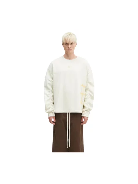 A-COLD-WALL* bluza Shroud Crewneck z aplikacją beżowy