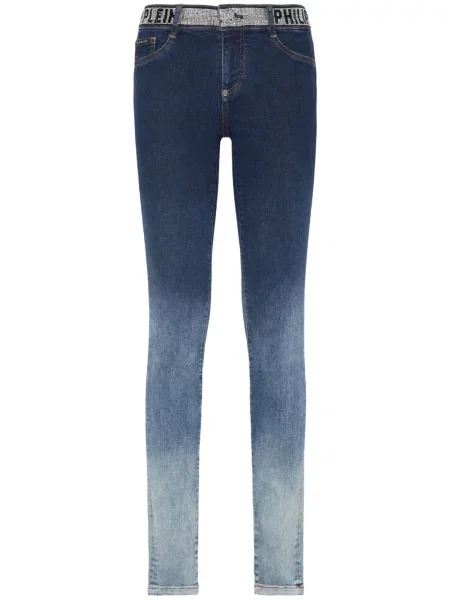 Kryształ górski jeansy Philipp Plein gradientowe niebieskie