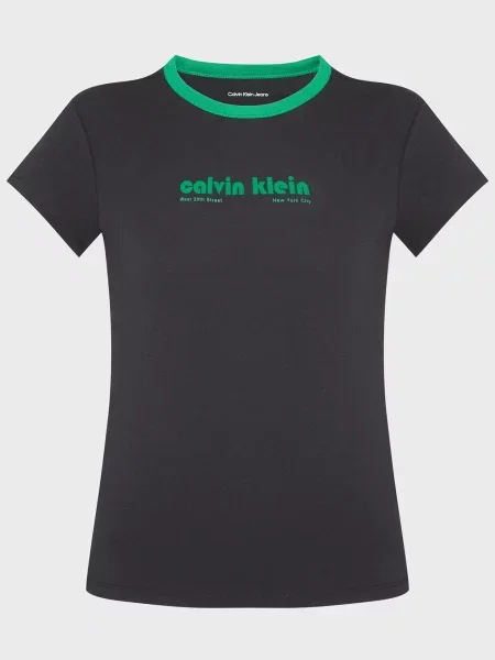 Футболка Calvin Klein Jeans ретро чорна