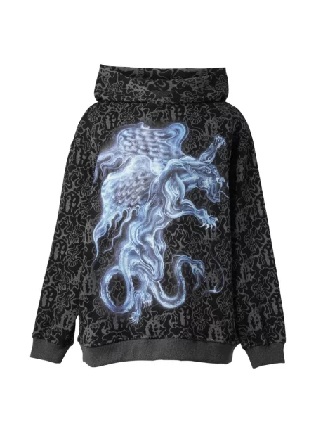 Jacquard kapucnis melegítő felső Casella Meyer fekete