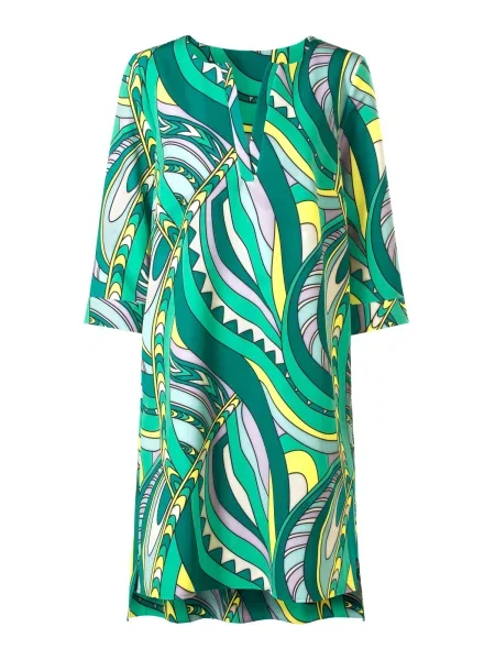 Heine Rochie galben verde gri