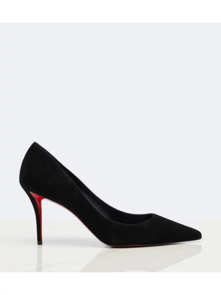 Semišové lodičky Christian Louboutin čierna