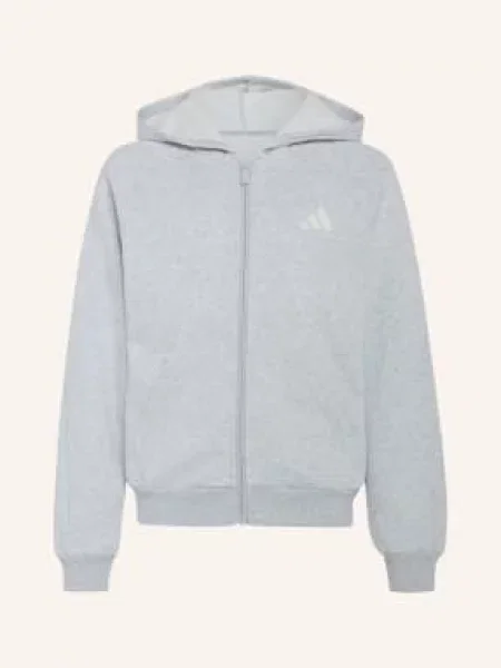 Adidas Mikina Seasonals Collegiate Typography Full světle šedá / velbloudí bílá