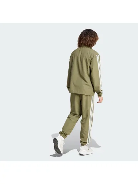 Dres damski adidas Sportswear Basic Woven 3 Stripes XS zielony