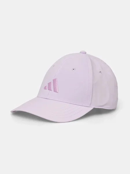 Шапка с козирка adidas BBCAP LT NL лилаво с изчистен дизайн виолетово