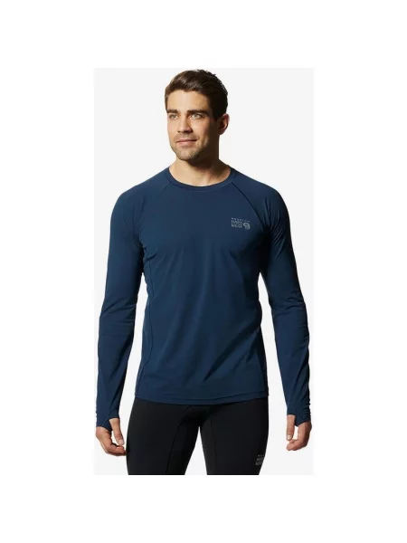 Granatowa koszulka z długim rękawem Mountain Hardwear Mountain Stretch S niebieska