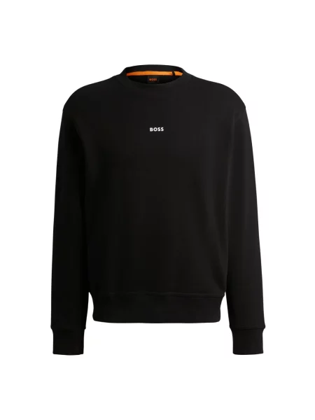 Bluza Boss Orange z długim rękawem z dekoltem w kształcie litery U czarna