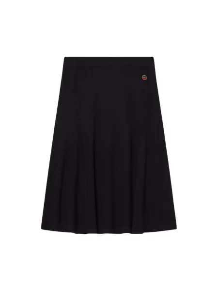 Spódnica midi Busnel wełniana do kolan niebieska