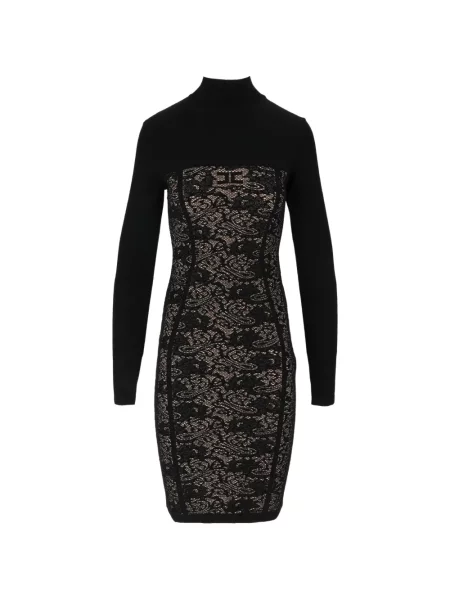 Rochie mini Elisabetta Franchi din dantelă negru