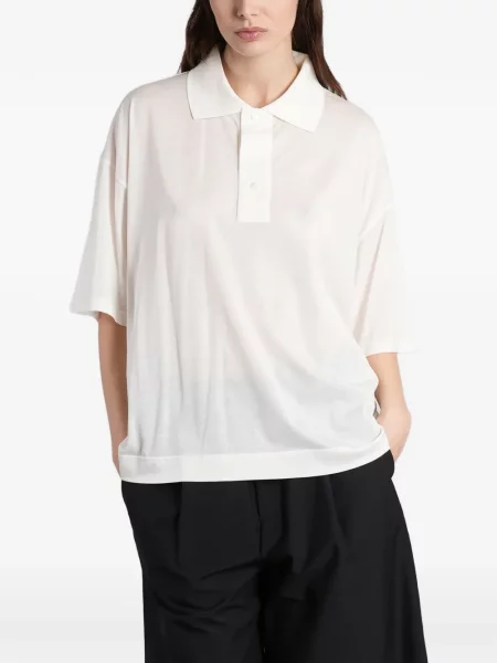 Tricou polo Ami Paris alb