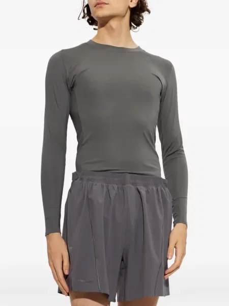 Lung tricou Adidas alergare gri