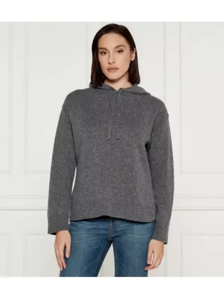 Weekend MaxMara Kötött pulóver gyapjú és kasmír hozzáadásával szürke