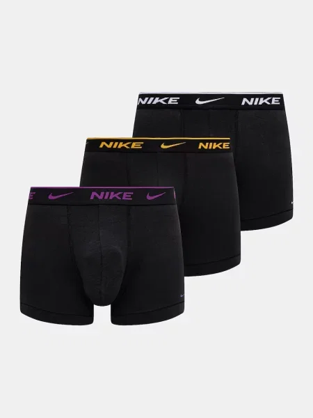 Pánske boxerky Nike Everyday Cotton Stretch 3 páry black/gold/black čierna
