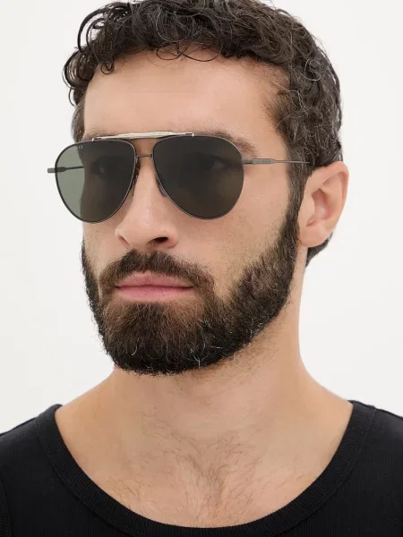 Gucci ochelari de soare aviator pentru bărbați gri