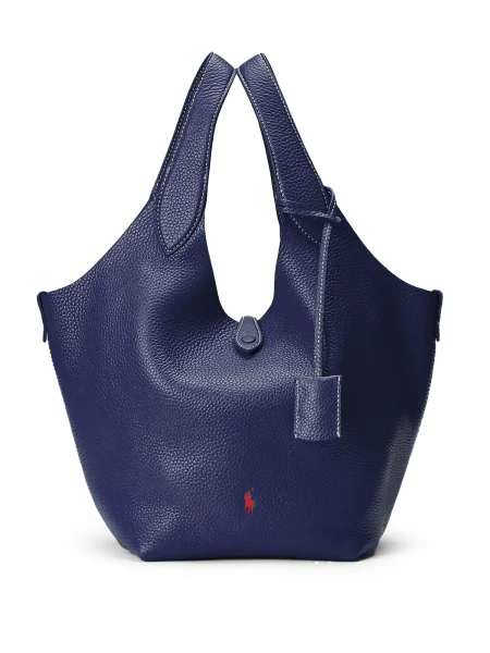 Geanta de piele Polo Ralph Lauren din piele albastru