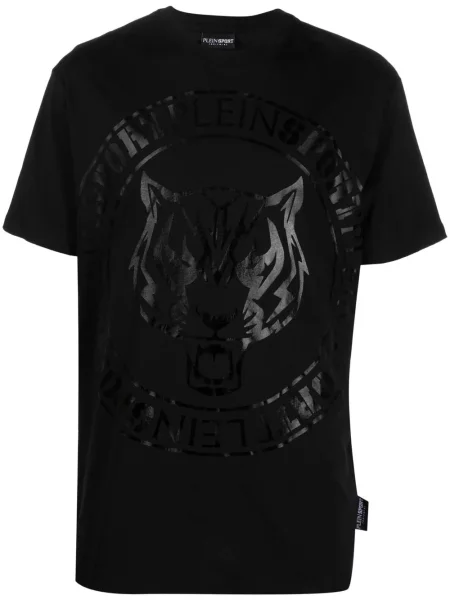Tricou Plein Sport cu imagine cu dungi de tigru negru