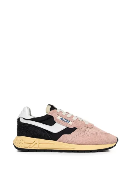 Sneakerși Autry cu șireturi din dantelă roz