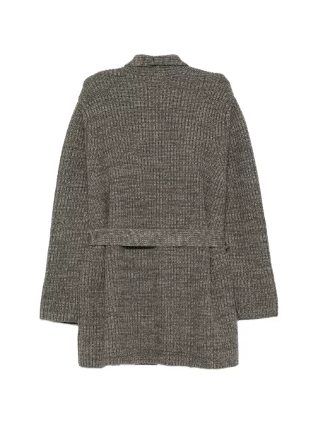 Cu centură cardigan Aspesi melange verde
