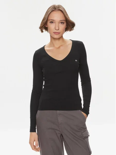 Tommy Jeans Bluza Essential črna