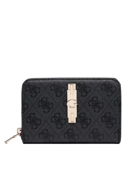 Guess Portfel Yvonne Logo Slg ciemny szary