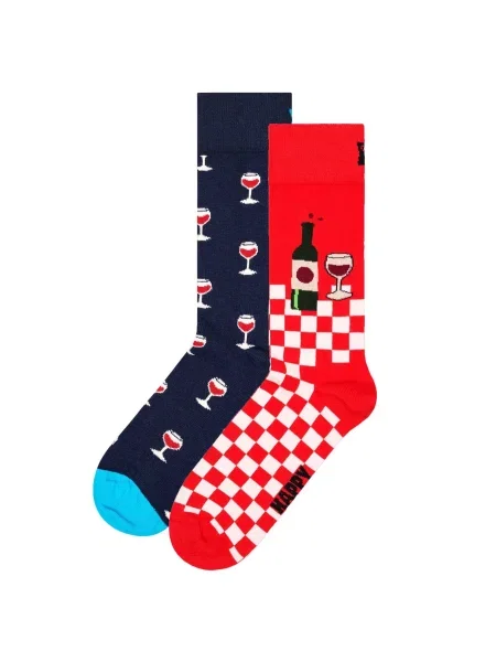 Happy Socks Ponožky GIFTBOX Wine Gift Set biela