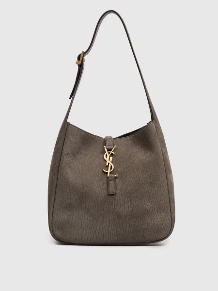 Сумка LE з нубуку Saint Laurent сіра