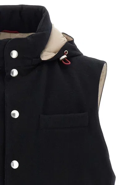 Vestă Brunello Cucinelli de lână negru