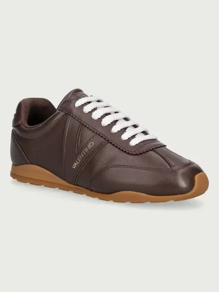 Valentino PLUSH sneakersy skórzane brązowe