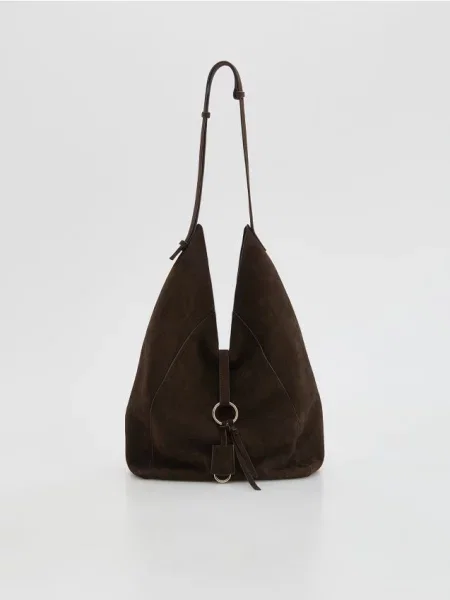 Reserved Torebka hobo ciemnobrązowy
