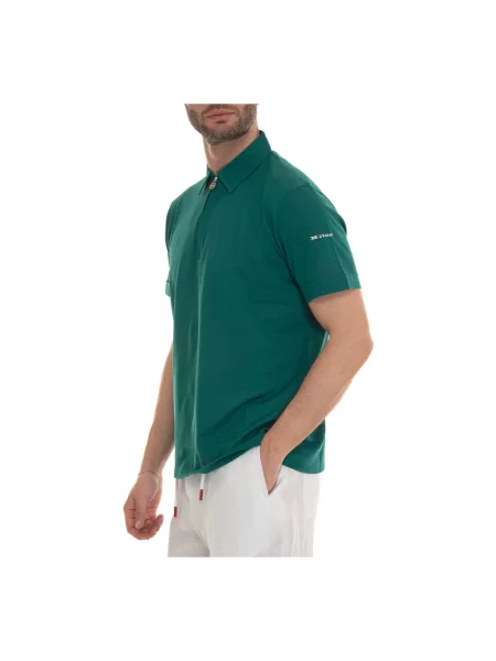 Koszulka polo Kiton z krótkim rękawem zielona