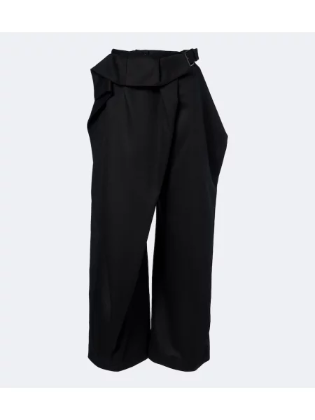 Cu centură pantaloni Jw Anderson de lână negru