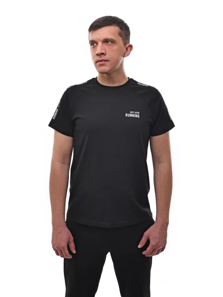 Футболка STREAM білий/чорний віскоза/поліестер біла